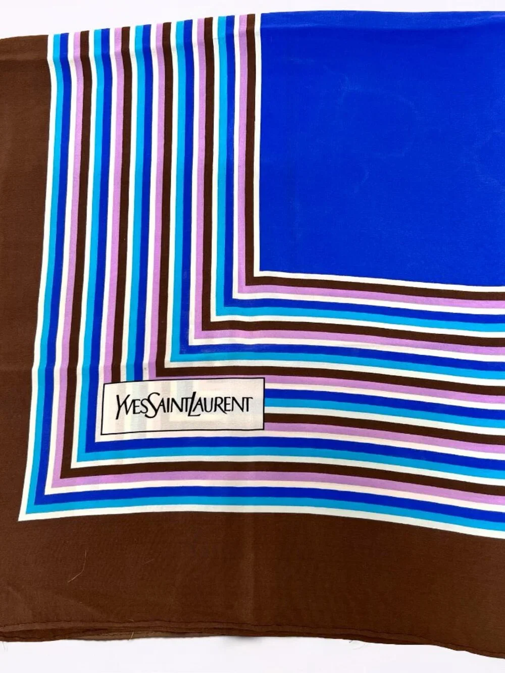 Yves Saint Laurent YSL 100% Silk Satin Scarf 30